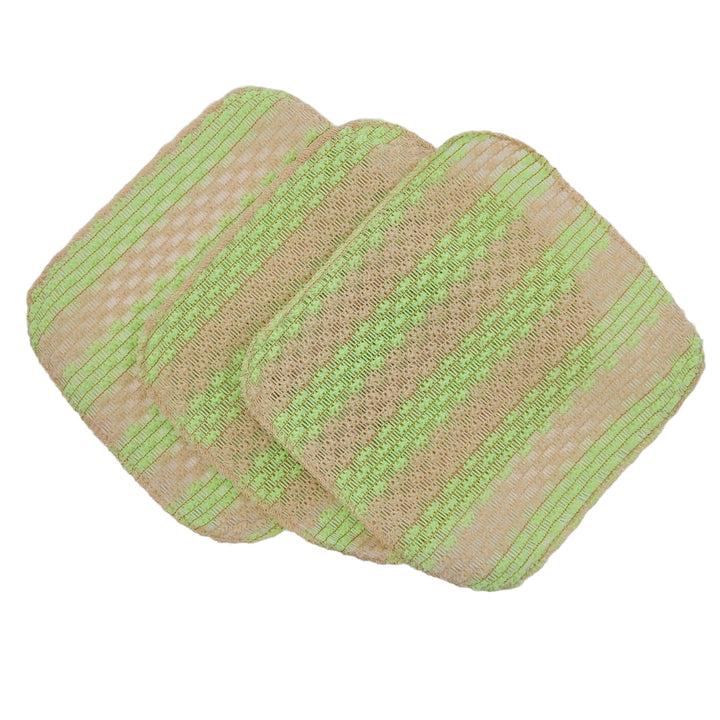 Mesh Dish Scrubber Made from Biodegradable Eco-Friendly Plant-Based Natural Material (3 PCS) - No Odor Fast Drying Non-Scratch Net for Dish Washing