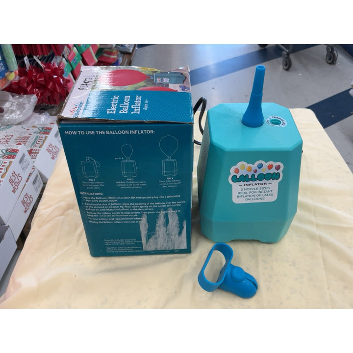 Celebrate Electric Balloon Inflator - 2 Nozzle Sizes, Balloon Knotter