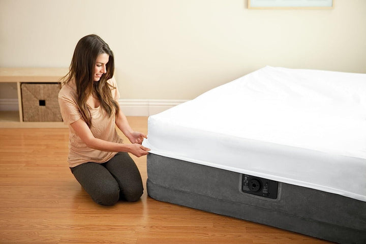 Intex 20  Twin Dura-Beam Deluxe Raised Air Bed Mattress with Built-in Pump Retail $49.88