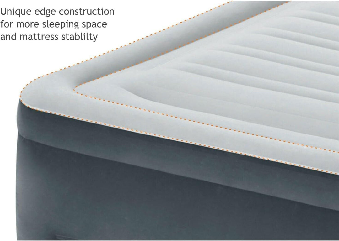Intex 20  Twin Dura-Beam Deluxe Raised Air Bed Mattress with Built-in Pump Retail $49.88