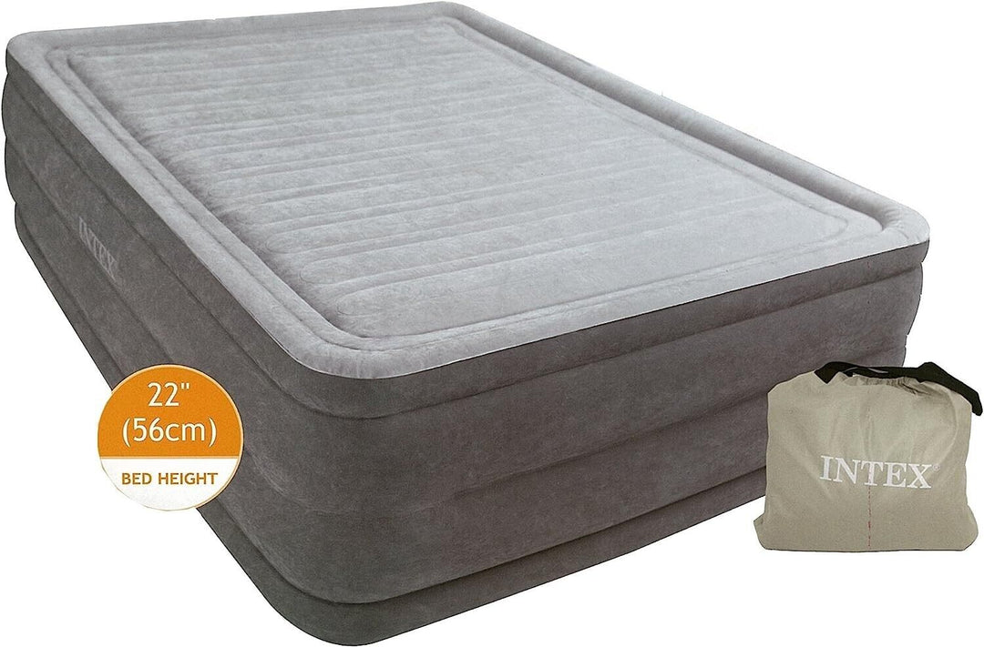 Intex 20  Twin Dura-Beam Deluxe Raised Air Bed Mattress with Built-in Pump Retail $49.88
