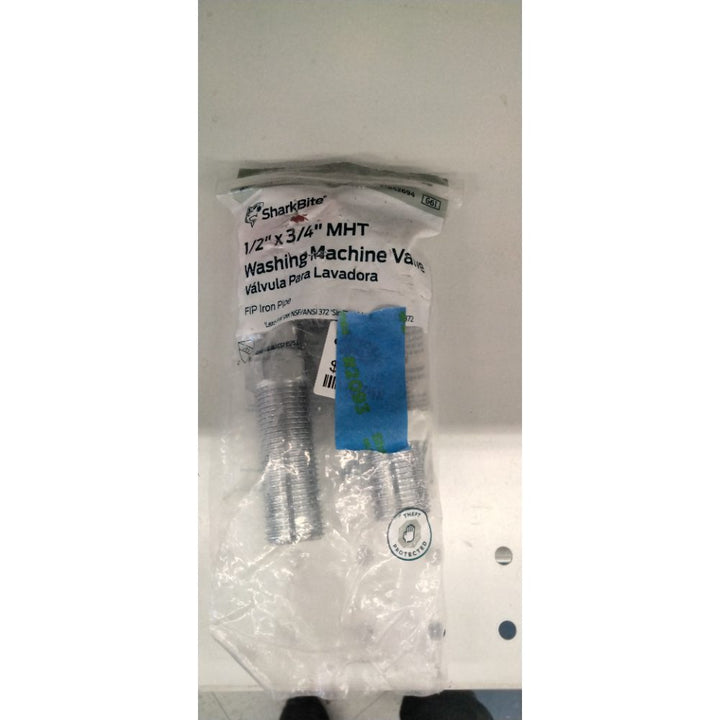 SharkBite WMV1234Z2 Washing Machine Valve, Quarter Turn, 1/2 x 3/4 In., 2-Pk. - Quantity 6