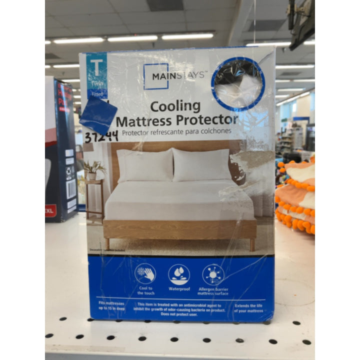 Mainstays Cooling Waterproof Fitted Mattress Protector  Twin