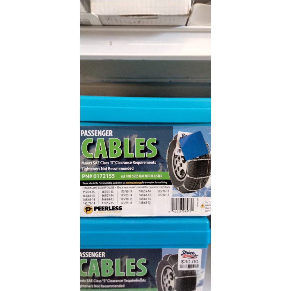 Peerless Chain Passenger Tire Cables  #0172155
