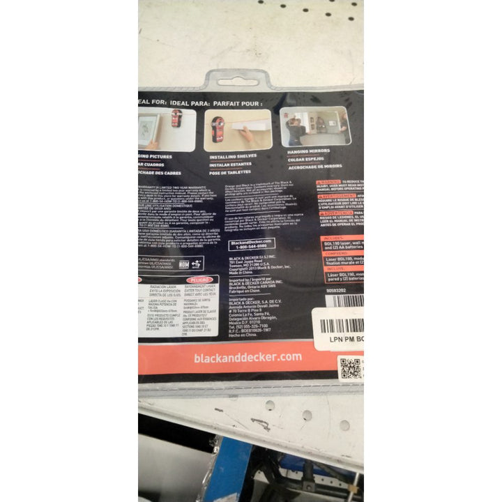 BLACK+DECKER Line Laser, Auto-leveling with Stud Finder (BDL190S)