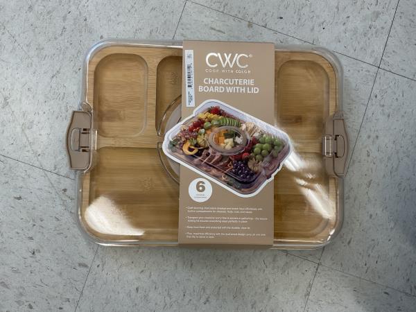 CWC COOK WITH COLOR CHARCUTERIE  BOARD WITH LID