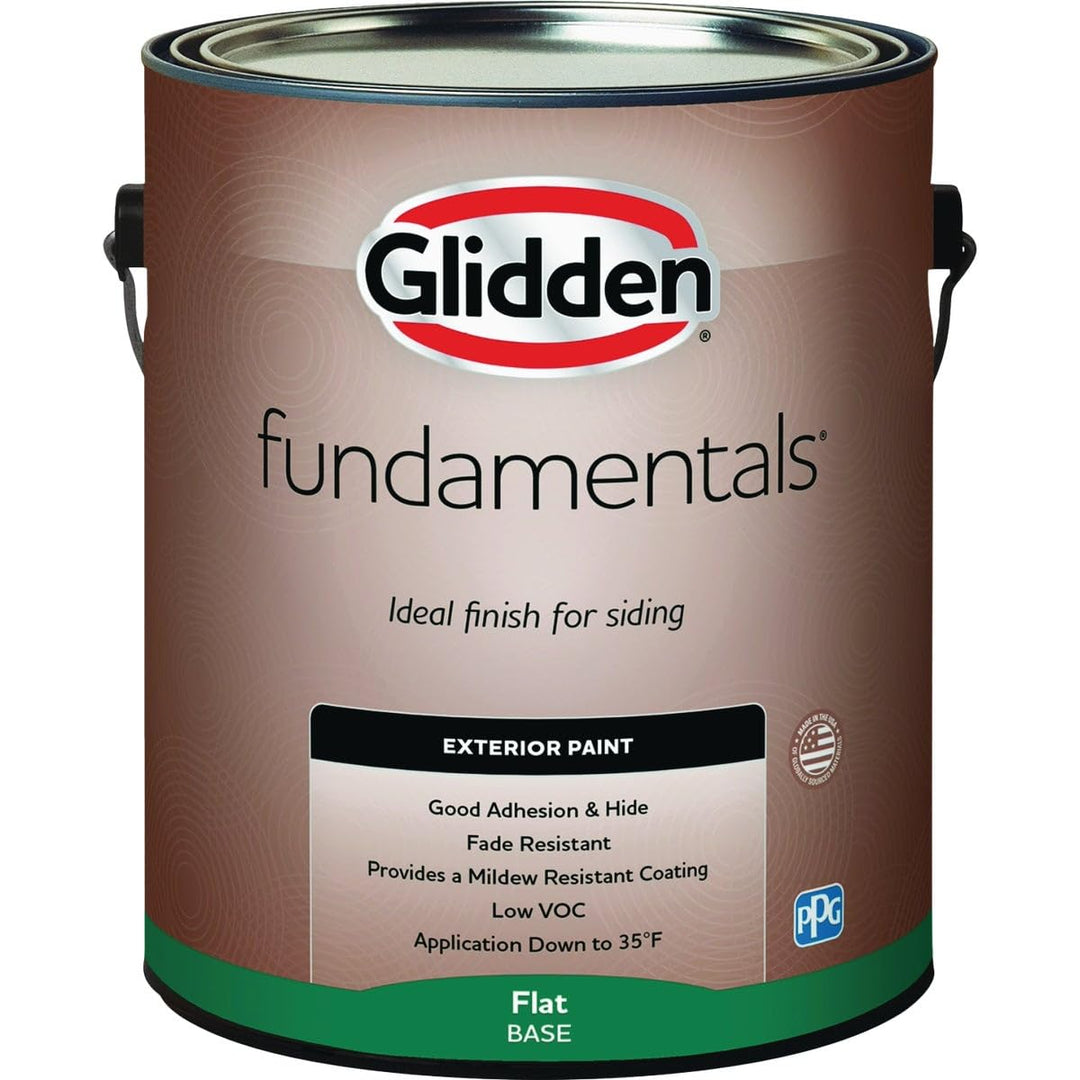 Glidden Fundamentals Exterior Paint Tintable Base / , Flat, 1 Gallon