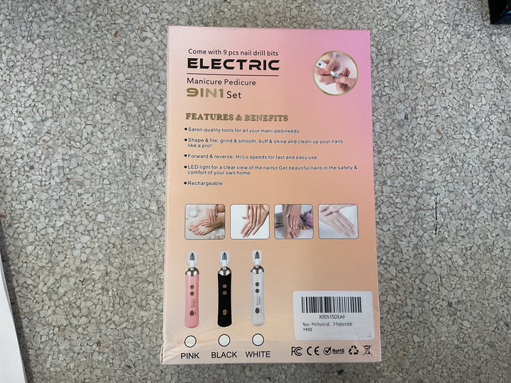 Professional Manicure Pedicure 9 in 1 set nail drill kit