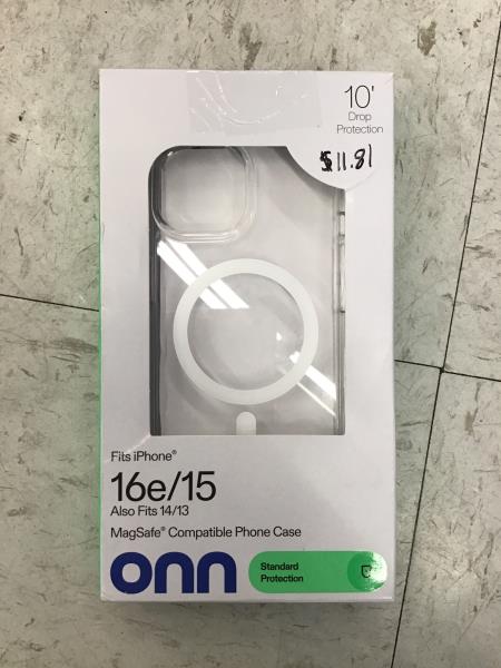 onn. 16e/15 MagSafe Compatible Phone Case - Standard Drop Protection Retail $11.00