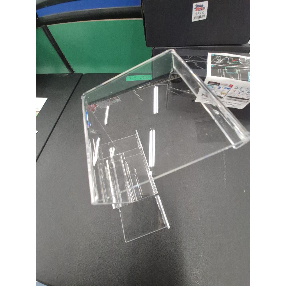 Unbranded Acrylic Donation Box - Clear, Display Stand