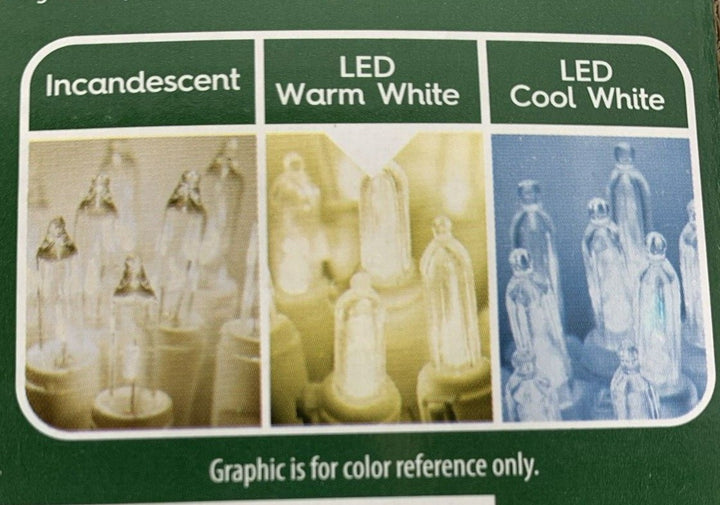 Clear Mini Light String 50 Count Christmas LED Warm White Green Wire Wedding 10 Retail $14.95