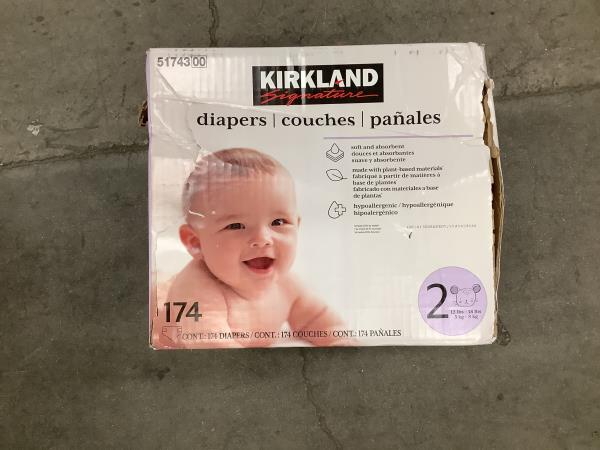 Kirkland Signature Diapers, Size 2 (174-Count) Retail $54.99