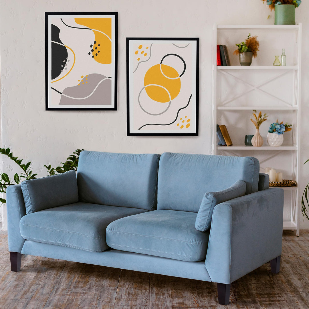 BARIEN 6" Square Mid-Century Modern Wood Furniture Legs - Set of 4, Dark Brown, Bolt-On, Up to 1800lbs Weight Capacity, Ideal for Couches, Armchairs, Sofas & More