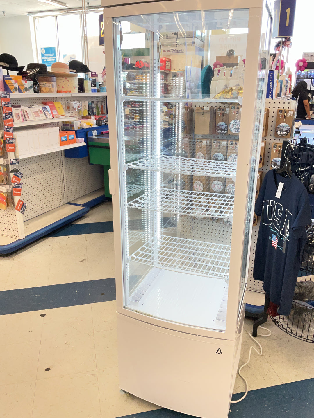 Upright display refrigerator