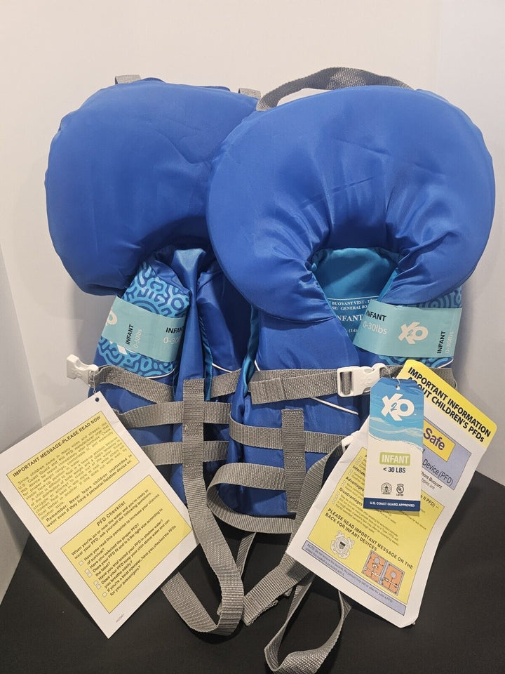 X2o Infant Closed Sided Life Vest  Blue  0-30 Lbs