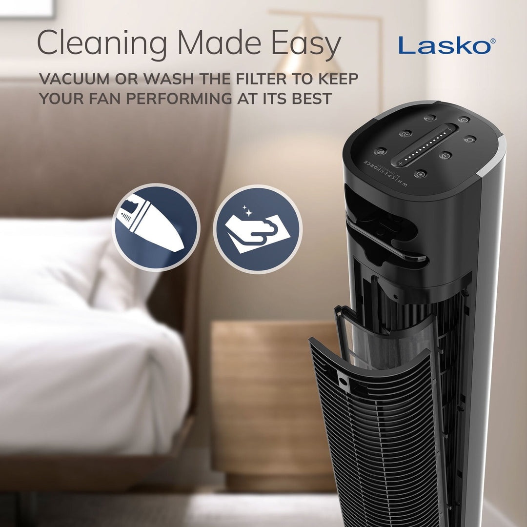 Lasko 40â€ WhisperForce DC Technology Tower Fan  29 Ft/s Airflow  Remote  Black  TDC401  New