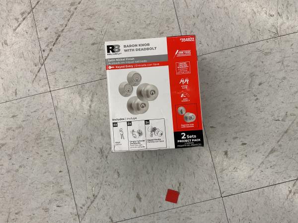 Reliabilt RB3 Baron Knob with Deadbolt, Satin Nickel Finish, Keyed Entry, 2-Sets Project Pack Retail $35.00