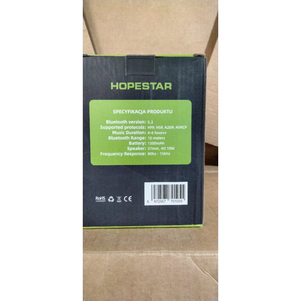 HOPESTAR Speaker SC-02, LED, Bluetooth 5.3 - BLACK Retail $30.00
