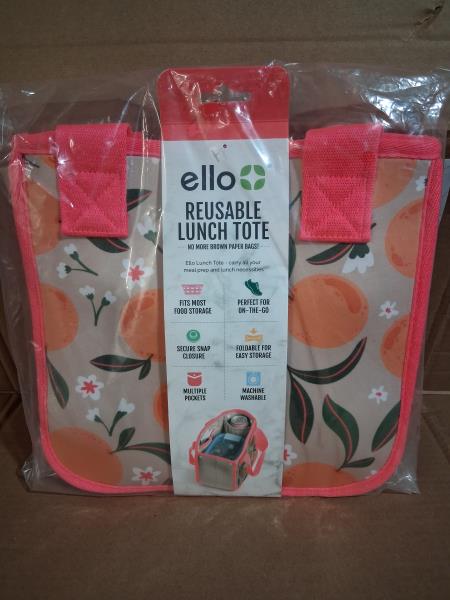 Ello Fruit Print Food Storage Container Lunch Bag Pink Retail $14.99