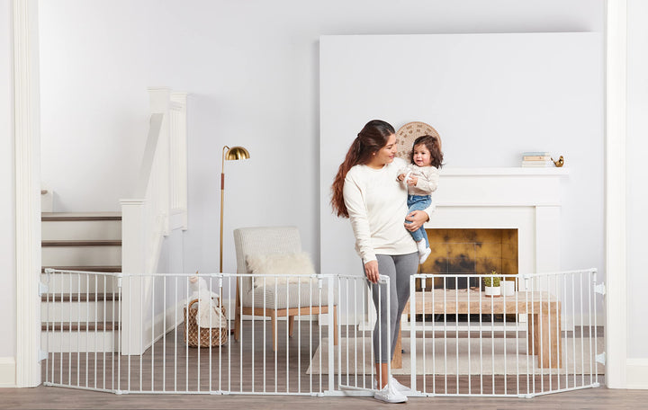 Regalo 144-Inch Super Wide Adjustable Baby Gate and Play Yard, Award Winning Brand, 2-in-1, Bonus Kit, Includes 4 Pack of Wall Mounts