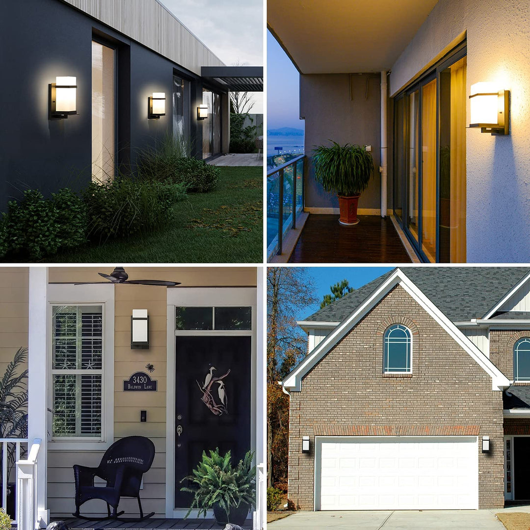 kanofoxim Vintage Outdoor Wall Lantern Fixture - Rustic Wall Mount Light Exterior Wall Sconce Lighting, Coach Light for Front Porch, Garage, Entryway with Water Glass Shade - Anti-Rust Wall Lamp