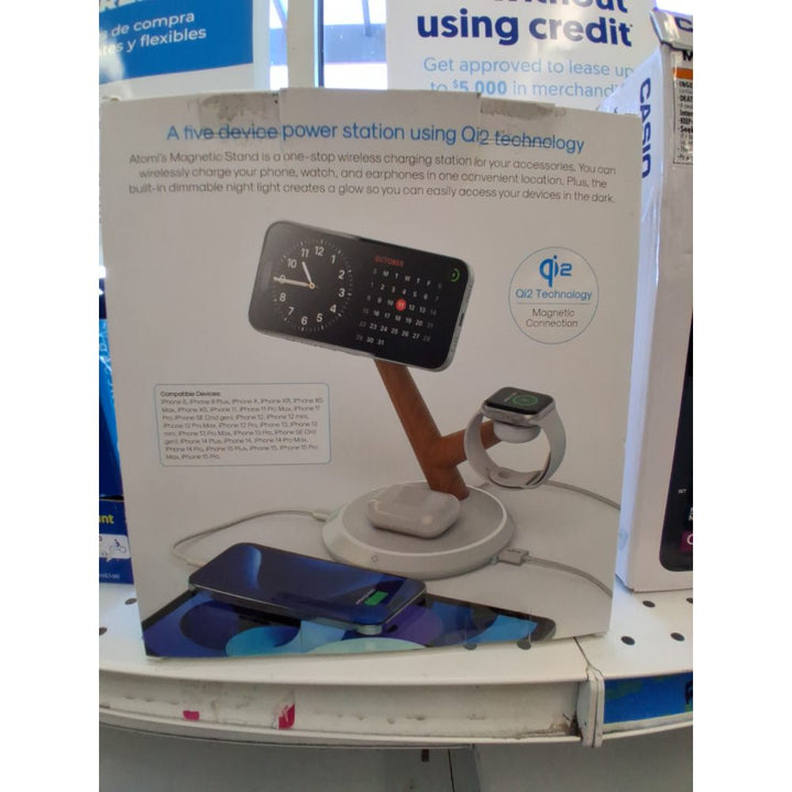 Atomi Qi2 Magnetic Wireless Charging StandÃ¢â‚¬â€œFast Charging for iPhone & Android
