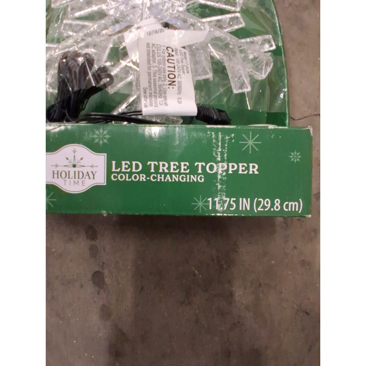Holiday Time LED Tree Topper - Color-Changing, 11.75" Retail $15.00