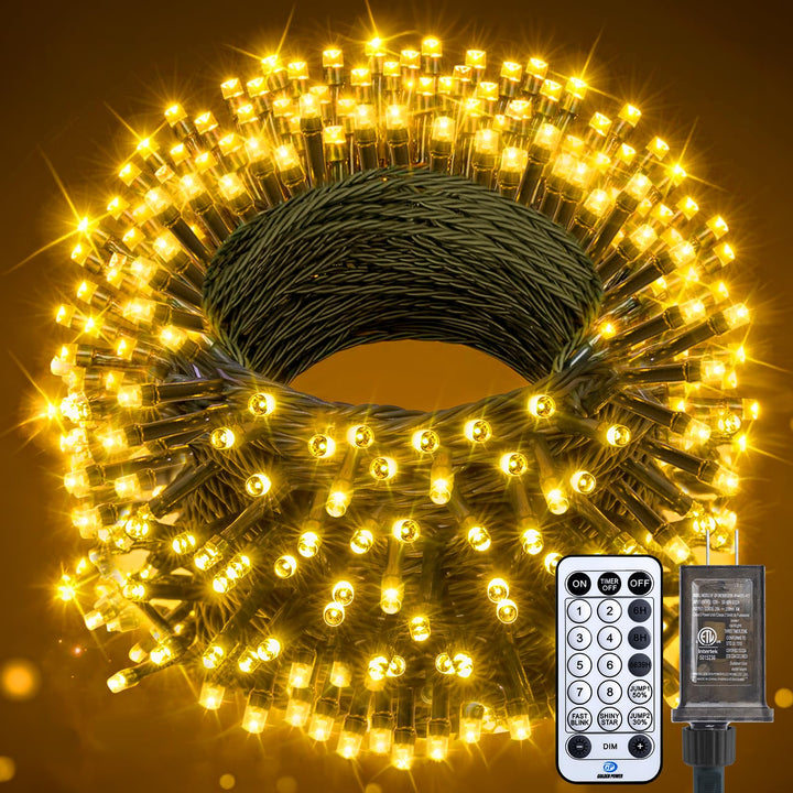 66FT 200 LED Christmas Tree Lights, Twinkle Fairy Lights String with 8 Flashing Modes String Lights for Indoor Bedroom Outdoor Christmas Trees Garland Wreath Holiday Decorations, Warm White