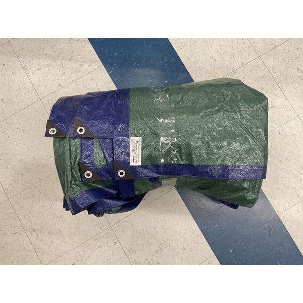 TARP - Heavy Duty Tarp, Waterproof, UV Resistant, Green and Blue