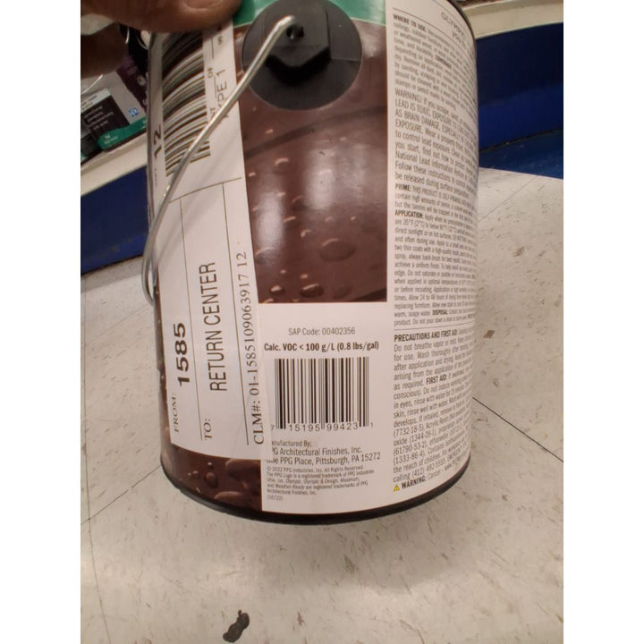 Olympic 79603a/01 Maximum Solid Color Stain/Acrylic, 1 Gallon, Oxford Brown