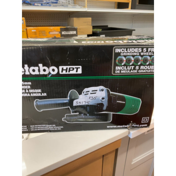 Metabo HPT 4-1/2-Inch Angle Grinder, Includes 5 Grinding Wheels & Hard Case, 6.2-Amp Motor, Compact & Lightweight, G12SR4