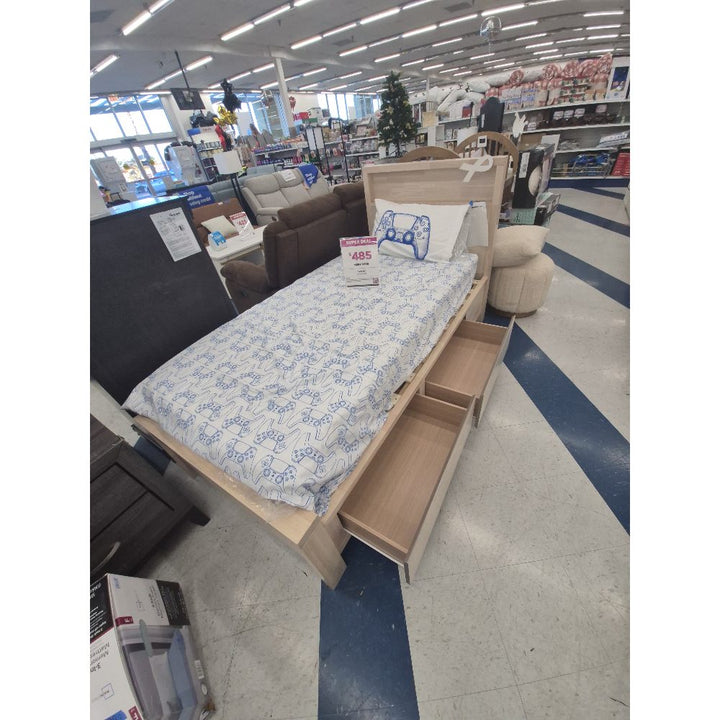 Unbranded Twin Bed - Underbed Storage Drawers, Headboard, White