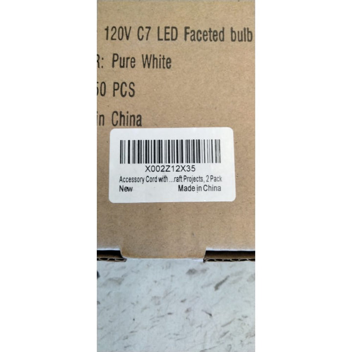 50 Pack C7 Led Replacement Christmas Light Bulb, C7 Shatterproof Led Bulbs for Christmas String Lights, E12 Candelabra Base, Commercial Grade Dimmable Holiday Bulbs, Cool White