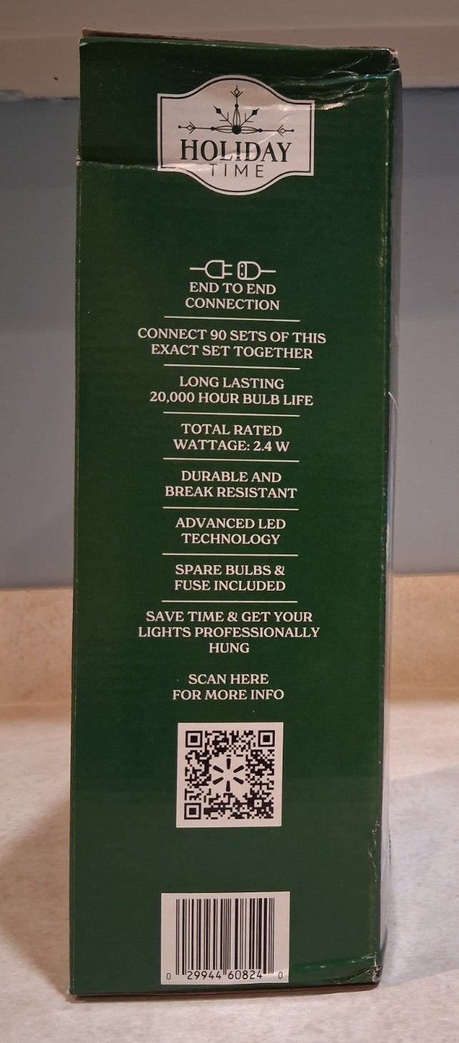 25 COOL WHITE Random Twinkling ICICLE LIGHTS Christmas Holiday Winter 12' NEW! Retail $9.00