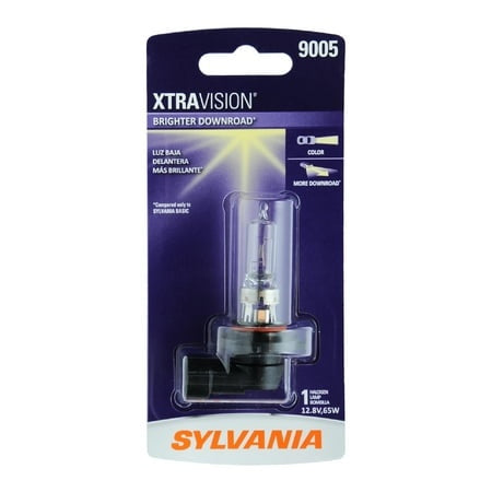 Sylvania 9005 XtraVision Halogen Headlight Bulb  1 Pack  Compatibile with Multiple Cars