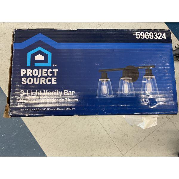 Project Source 3-Light Vanity Bar - Indoor Lighting Retail $60.00