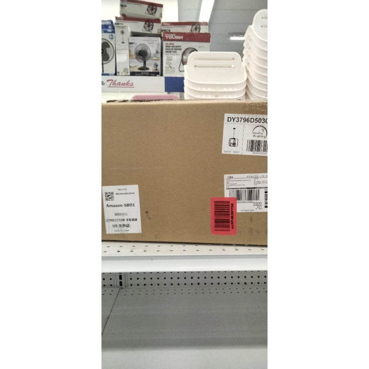 Doraimy Lighting 5 Light Farmhouse Adjustable Rod Black Pendant Light Fixtures Gold Finish,Rustic Hanging Ceiling Chandelier Light for Foyer Dining Room Kitchen Island Hallway