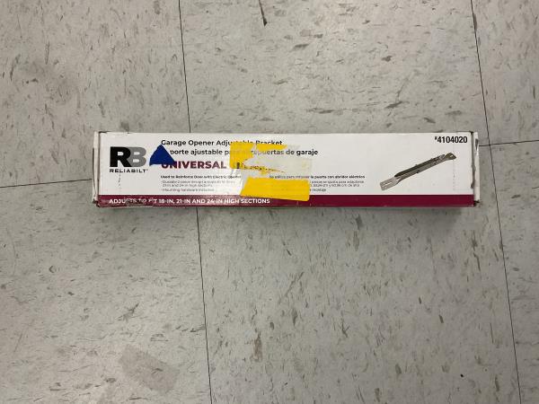 Reliabilt Garage Opener Adjustable Bracket - Universal, Fits 18-in, 21-in, 24-in High Sections Retail $25.00