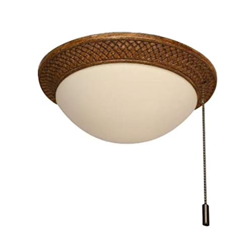 Harbor Breeze Tilghman II 2-Light Bronze LED Ceiling Fan Light Kit with White Frost Shade