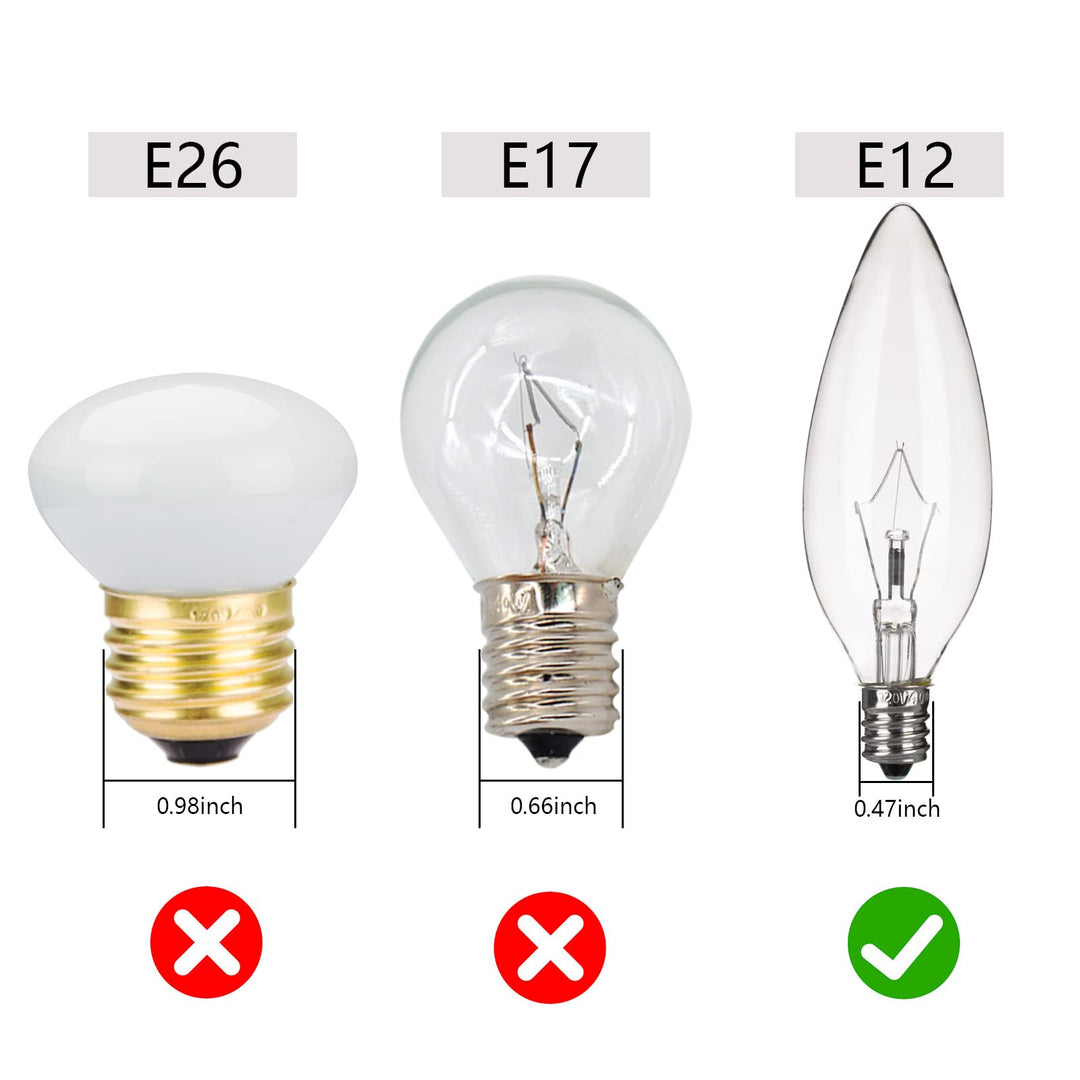 haraqi 24 Pack 40W 120V Candelabra Base B10 CTC Decorative Clear Dimmable Light Bulbs,Transparent Candle Light Bulbs for Chandeliers, Ceiling Fan Lights, Pendants, Fireplace, Appliance Light
