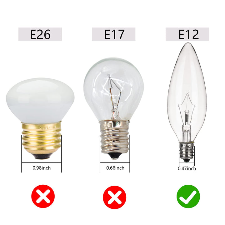haraqi 24 Pack 40W 120V Candelabra Base B10 CTC Decorative Clear Dimmable Light Bulbs,Transparent Candle Light Bulbs for Chandeliers, Ceiling Fan Lights, Pendants, Fireplace, Appliance Light