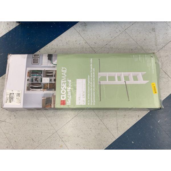 ClosetMaid Brightwood - 16 in. Wide Closet Organizer, 4-9 ft Adjustable Length Retail $80.00