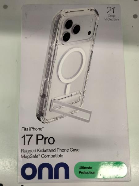 Onn 17 Pro Rugged Kickstand Phone Case - MagSafe Compatible Retail $20.00
