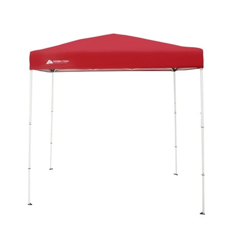 Ozark Trail 4  X 6  Instant Pop-up Straight Leg Outdoor Canopy Type Shading Shelter  Brilliant Red
