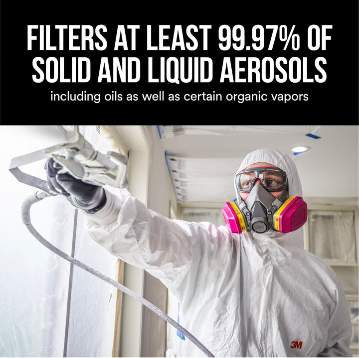 3M P100 / OV / AG Multi-Purpose Reusable Respirator 62023 Medium Size NIOSH-APPROVED P100 / Organic Vapor / Acid Gas Rated Filters Adjustable Head Straps Comfortable & Lightweight (62023H1-DC)