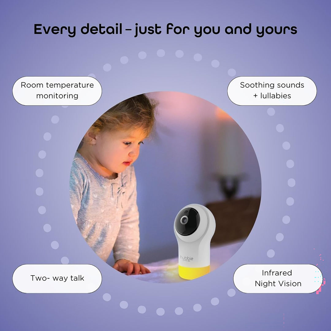 Hubble Connected Nursery Pal Glow, 5-in-1 Smart HD Baby Monitor with Night Light Retail $26.00