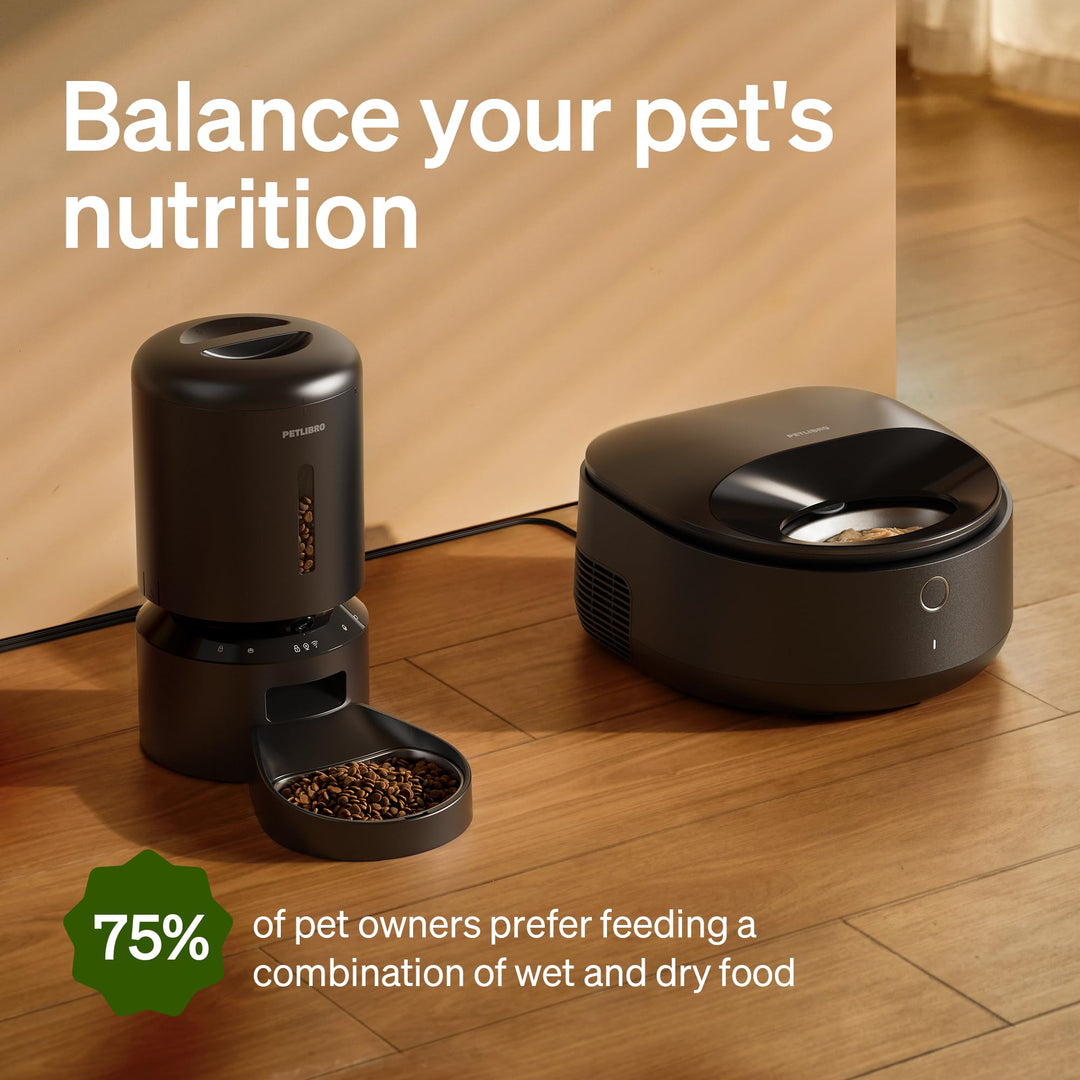 PETLIBRO Automatic Cat Feeder Wet Food with Stainless Steel Bowl, Refrigerated Auto Cat Feeder with Semiconductor Cooling, 3 Fresh Meals for 3 Days, App-Controlled Pet Food Dispenser, Easy to Clean Retail $179.99