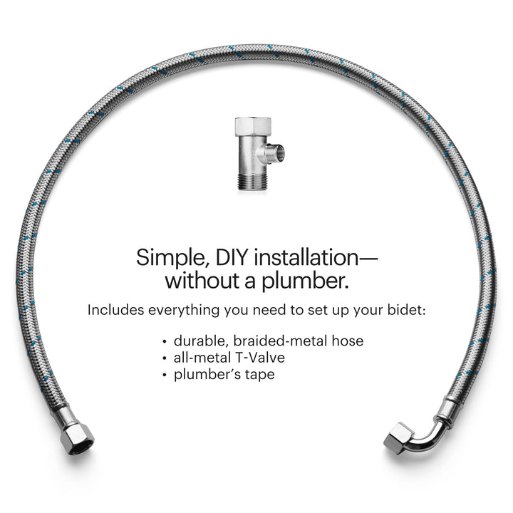 Brondell Bidet Toilet Seat Non-Electric Swash Seat, Fits Round Toilets, White – Dual Nozzle System, Ambient Water Temperature – Bidet with Easy Installation Retail $129.99