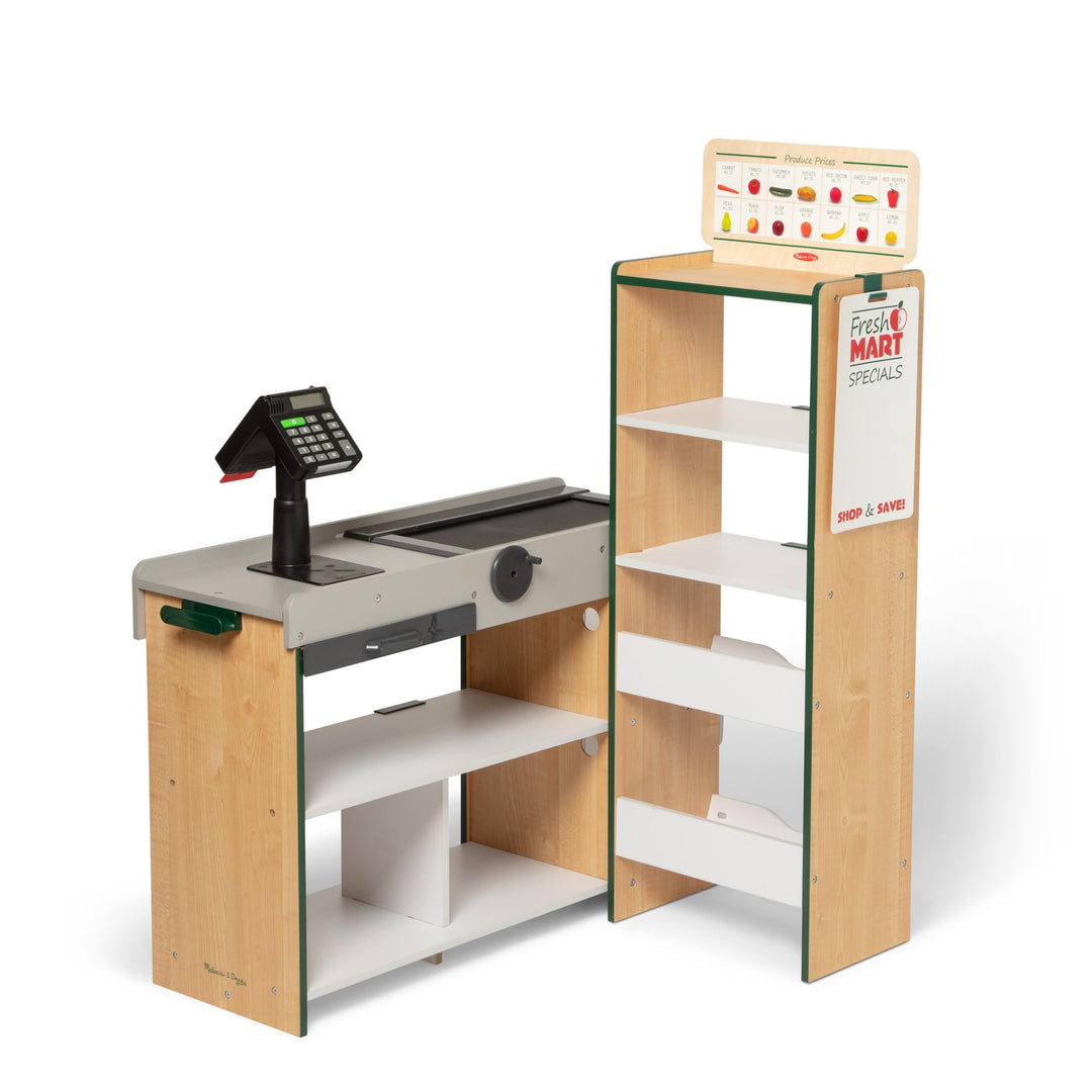 Melissa & Doug, Fresh Mart Pretend Grocery Store, Kids Cash Register with Scanner, Shelves, & Conveyor Belt, Kids Toys for Girls & Boys Retail $159.00