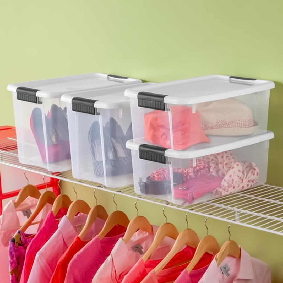 STERILITE 19848006 Ultra Storage Tote with Titanium latches, 18 Quart Retail $15.83